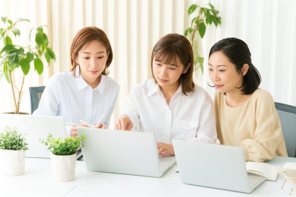 マーケティングチームの打ち合わせ